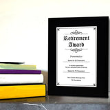 Signs ByLITA Customizable Retirement Black Frame Wooden Plaque with Optional Easel Mount | Recognition Gift for Employees, Organization members and Corporate Awards