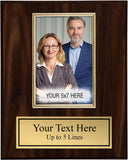 Gavels Fast Personalized Wooden Photo Plaque - Horizontal Picture Holder - Custom Text on Plate