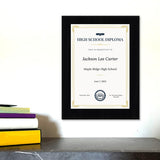 High School Diploma Replica (Wooden) Wall Plaque With Easel Acrylic Stand | Certificates & Achievements Personalized Wall Prints (Plaques)