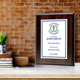 Academic Achievement Customizable Award Plaque | Recognition of Achievement and Service Personalizable Plaques