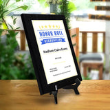 Honor Roll Recognition Personalized (Wooden) Wall Plaque With Easel Acrylic Stand | Certificates & Achievements