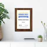 Honor Roll Recognition Personalized (Wooden) Wall Plaque With Easel Acrylic Stand | Certificates & Achievements