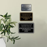 Signs ByLITA Classic Framed Courtroom Entry Restricted to Participants and Attorneys Only Door or Wall Sign Durable ABS Plastic | Laser Engraved | Easy Installation | Courtroom