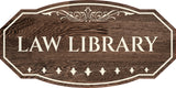 Victorian Plus Law Library Wall or Door Sign | Legal and Courtroom Decoration