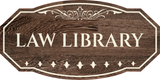 Victorian Plus Law Library Wall or Door Sign | Legal and Courtroom Decoration