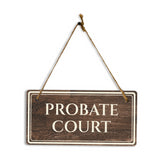 Probate Court 5" x 10" Hanging Wall or Door Sign | Legal and Court House Rustic Twine Signage