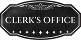 Victorian Plus Clerk's Office Wall or Door Sign | Legal and Courtroom Decoration