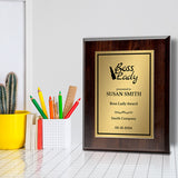 Boss Lady Customizable Award Plaque | Achievement and Recognition Personalizable Plaques