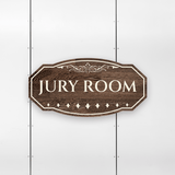 Victorian Plus Jury Room Wall or Door Sign | Legal and Courtroom Decoration