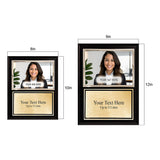 Gavels Fast Black Personalized Photo Plaque - Horizontal Picture Holder - Custom Text on Plate