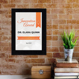 Innovation Award (Wooden) Wall Plaque With Easel Acrylic Stand | Certificates & Achievements Personalized Wall Prints (Plaques)