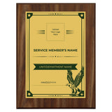 Military or Police Recognition (Gold Army Green) Wooden Wall Plaque With Easel Acrylic Stand | Certificates & Achievements Personalized Wall Prints (Plaques)