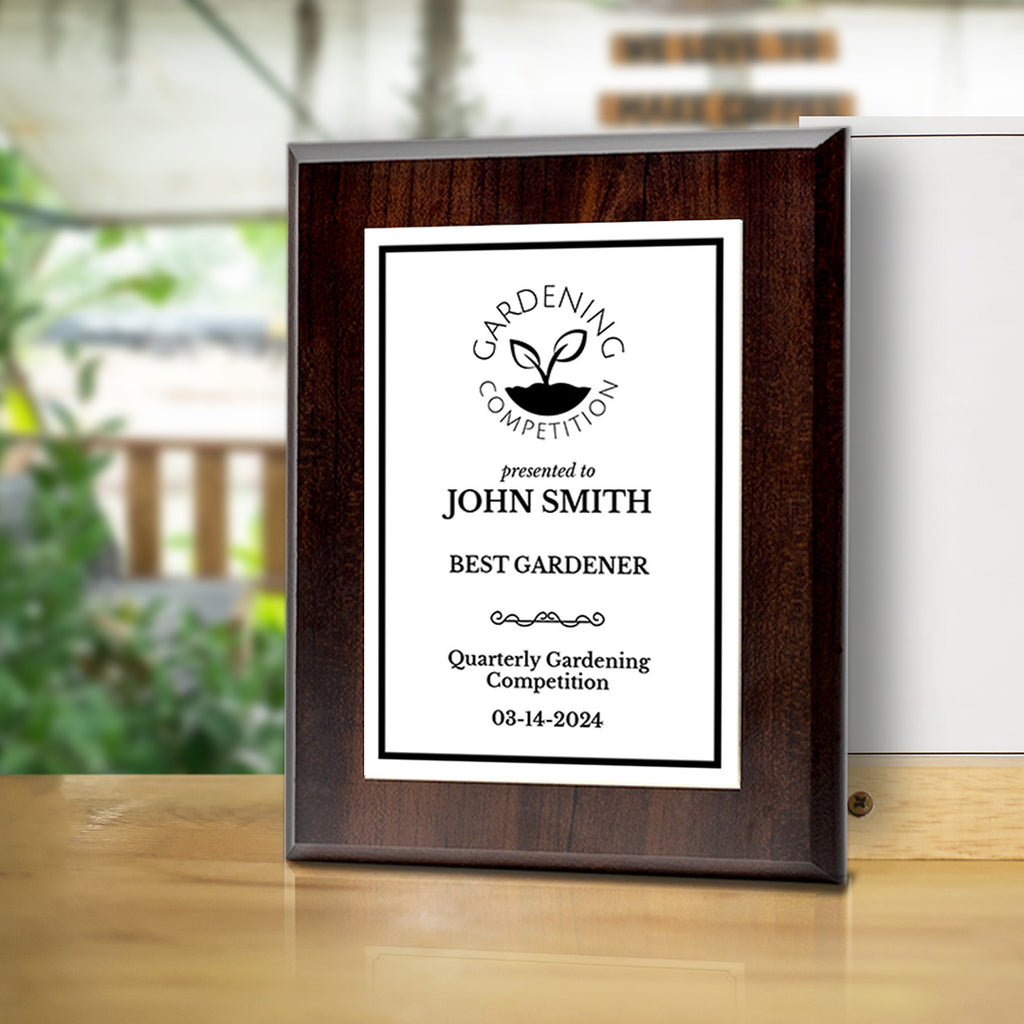 Gardening Competition Customizable Award Plaque | Achievement and Reco ...
