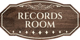 Victorian Plus Records Room Wall or Door Sign | Legal and Courtroom Decoration