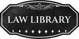 Victorian Plus Law Library Wall or Door Sign | Legal and Courtroom Decoration