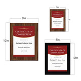 Certificate of Completion (Wooden) Wall Plaque With Easel Acrylic Stand | Certificates & Achievements Personalized Wall Prints (Plaques)