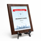 Community Hero Award Personalized (Wooden) Wall Plaque With Easel Acrylic Stand | Certificates & Achievements Personalized Wall Prints (Plaques)