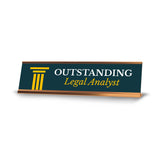 Outstanding Legal Analyst Gold Frame, Desk Sign (2x8