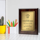 Custom Logo Wooden Award Plaque | Easel Mount Option | Upload Your Logo | Recognition of Achievement and Service Personalizable Plaques