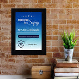 Safety Award (Wooden) Wall Plaque With Easel Acrylic Stand | Certificates & Achievements Personalized Wall Prints (Plaques)