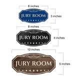 Victorian Plus Jury Room Wall or Door Sign | Legal and Courtroom Decoration