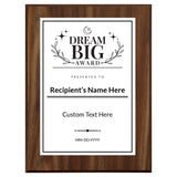 Dream Big Custom Award Wall Plaque With Easel Acrylic Stand | Personal Achievement Wall Plaques
