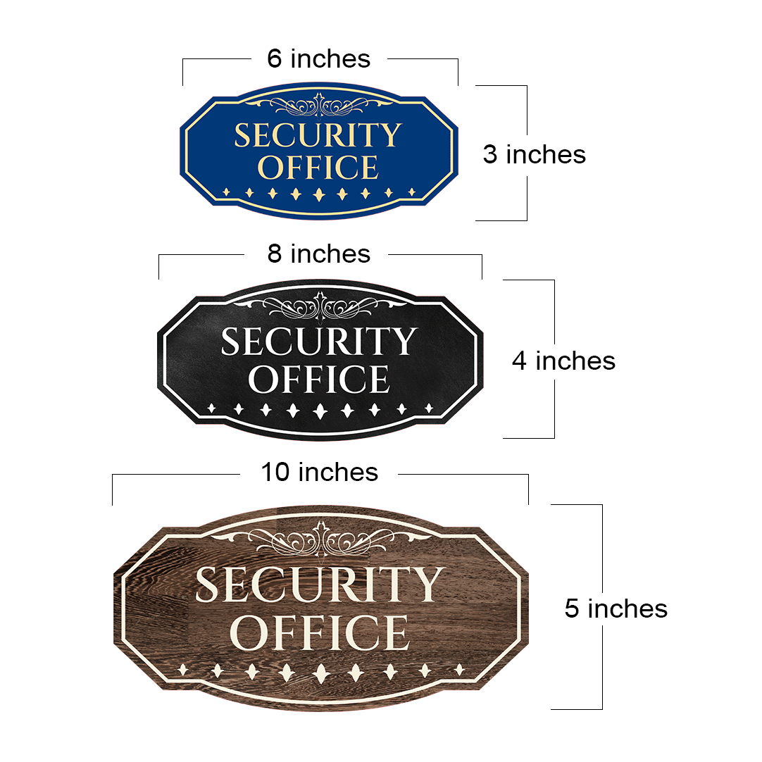 Courthouse Security Signage Victorian Plus Security Office Wall or Door Sign | Legal and Courtroom ...