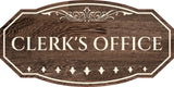 Victorian Plus Clerk's Office Wall or Door Sign | Legal and Courtroom Decoration