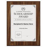 Scholarship Award Certificate (Wooden) Wall Plaque With Easel Acrylic Stand | Certificates & Achievements Personalized Wall Prints (Plaques)