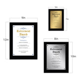 Signs ByLITA Customizable Retirement Black Frame Wooden Plaque with Optional Easel Mount | Recognition Gift for Employees, Organization members and Corporate Awards