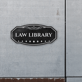 Victorian Plus Law Library Wall or Door Sign | Legal and Courtroom Decoration