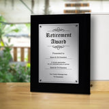 Signs ByLITA Customizable Retirement Black Frame Wooden Plaque with Optional Easel Mount | Recognition Gift for Employees, Organization members and Corporate Awards