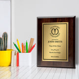 Academic Achievement Customizable Award Plaque | Recognition of Achievement and Service Personalizable Plaques