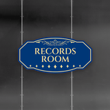 Victorian Plus Records Room Wall or Door Sign | Legal and Courtroom Decoration