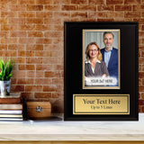 Gavels Fast Black Personalized Photo Plaque - Horizontal Picture Holder - Custom Text on Plate