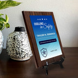 Safety Award (Wooden) Wall Plaque With Easel Acrylic Stand | Certificates & Achievements Personalized Wall Prints (Plaques)