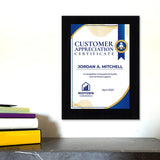 Customer Appreciation Certificate (Wooden) Wall Plaque With Easel Acrylic Stand | Certificates & Achievements Personalized Wall Prints (Plaques)