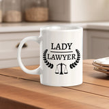 Lady Lawyer 11oz Plastic or Ceramic Mug | For Attorneys and Legal Students