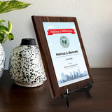 Community Hero Award Personalized (Wooden) Wall Plaque With Easel Acrylic Stand | Certificates & Achievements Personalized Wall Prints (Plaques)