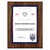 Military or Police Recognition (Navy Blue) Wooden Wall Plaque With Easel Acrylic Stand | Certificates & Achievements Personalized Wall Prints (Plaques)