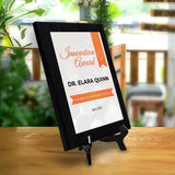 Innovation Award (Wooden) Wall Plaque With Easel Acrylic Stand | Certificates & Achievements Personalized Wall Prints (Plaques)