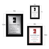 Real Estate Theme Customizable Black Frame Award Plaque | Easel Mount Option | Recognition of Achievement and Service Personalizable Plaques