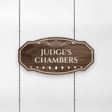 Victorian Plus Judge's Chambers Wall or Door Sign | Legal and Courtroom Decoration