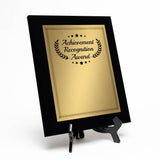 Signs ByLITA Customizable Cursive Font Achievement Black Frame Wooden Plaque | Optional Easel Mount | Recognition Gift for Students, Employees, Special Achievement and Corporate Awards