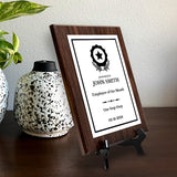 Employee Of The Month Customizable Award Plaque | Recognition of Achievement and Service Personalizable Plaques