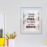 Signs ByLITA Personalized Acrylic Award Plaque with Patriot Faded US Flag Design – Custom Engraved Clear Desk Award, Recognition Gift, Office Decor (Multiple Sizes)