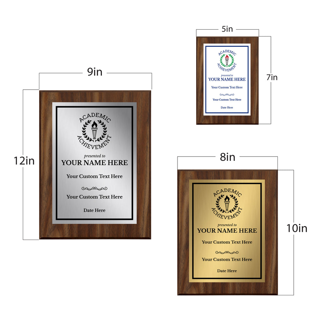 Academic Achievement Customizable Award Plaque | Recognition of Achiev ...