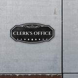 Victorian Plus Clerk's Office Wall or Door Sign | Legal and Courtroom Decoration