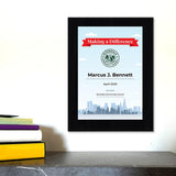Community Hero Award Personalized (Wooden) Wall Plaque With Easel Acrylic Stand | Certificates & Achievements Personalized Wall Prints (Plaques)