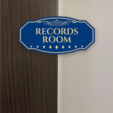 Victorian Plus Records Room Wall or Door Sign | Legal and Courtroom Decoration